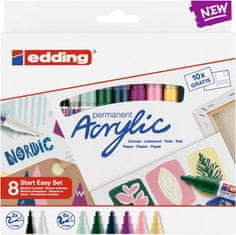 Edding Akrilni marker Nordic Easy Start, komplet 8 kosov