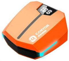 Canyon gaming TWS Doublebee GTWS-2, BT slušalke z mikrofonom, oranžne barve
