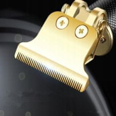 Verkgroup T9 akumulatorski brivnik in strižnik za lase in brado – prirezovalnik 1500mAh zlat