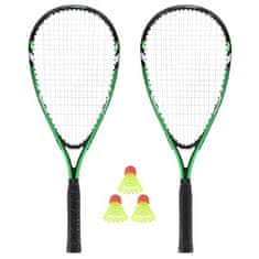 NILS Nrs001 Crossminton shett 2 utő + Shuttlecocks + Cover Green 