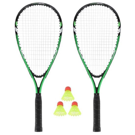 NILS Nrs001 Crossminton shett 2 utő + Shuttlecocks + Cover Green