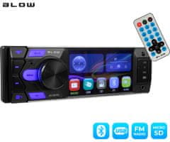 Blow AVH8990 avto radio, FM Radio, Bluetooth, 4x60W, klici, USB/microSD/AUX, daljinec, 1-DIN - odprta embalaža