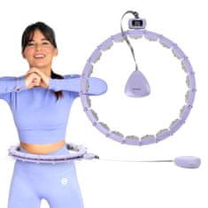 HMS komplet vijoličnega masažnega hula hoopa HHM14 in ledvenega pasu BR163 Plus size