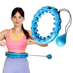 ONE Fitness Hula Hop shett OHA01 kék, betétekkel és egy súllyal Fitness + öv BR125