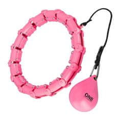 ONE Fitness OHA02 Hula Hop Pink Betétekkel és Egy Fitness Súllyal