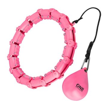 ONE Fitness OHA02 Hula Hop Pink Betétekkel és Egy Fitness Súllyal