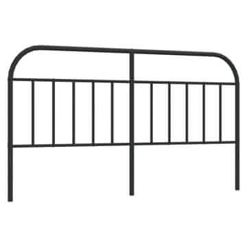 Vidaxl Kovinsko nadomestno vzglavje črno 160 cm
