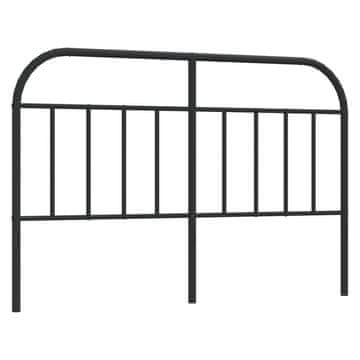 Vidaxl Kovinsko nadomestno vzglavje črno 135 cm