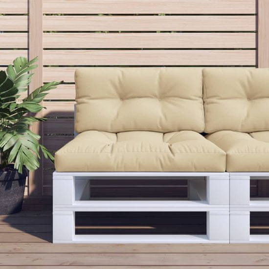 Vidaxl Blazina za kavč iz palet bež 80x40x12 cm