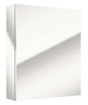 shumee Viseča kopalniška omarica Salsa z ogledalom, bela, 60x50x15 cm