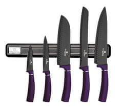 Berlingerhaus Berlingerhaus BH-2681 komplet nožev z magnetnim držalom 6 kosov Purple Metallic Line
