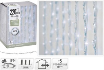 HOMESTYLING Svetlobna veriga Homestyling KO-AX8405300 Slap bela 220 LED / 2 m