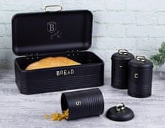 Berlingerhaus Berlingerhaus posoda za kruh BH-6754 in škatla za živila, komplet 4 kosov Black Silver Collection