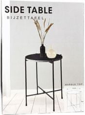 HOMESTYLING Zložljiva miza Homestyling KO-A71100010 črni marmor 35x46 cm