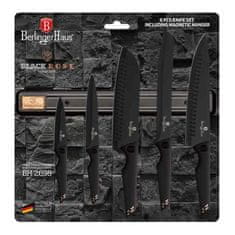 Berlingerhaus Komplet nožev Berlingerhaus BH-2698 z magnetnim držalom 6 kosov Black Rose Collection