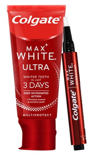 Colgate Max White Overnight Whitening Pen 2,5 ml + Max White Ultra Multiprotect, 50 ml