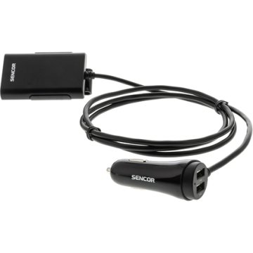 SENCOR Avtomobilski polnilec Sencor SCH 360 4xUSB/9,6A