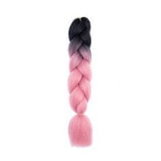 Carla Pletenice iz sintetičnih las Yulik roza-črna 120 cm