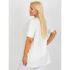 RELEVANCE Ženska velika bluza z žepi TEKA ecru RV-BZ-7866.30_398220 Univerzalni