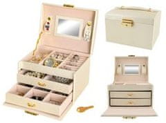 Beautylushh Škatlica za nakit z ogledalom za ključe bež ISO 6347