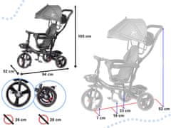 Otroški tricikel TRIKE FIX LITE siv