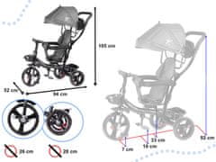 Ikonka Aga Otroški tricikel TRIKE FIX LITE siv