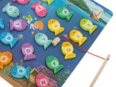 Ikonka Aga Lesena ribiška igra z magneti Montessori