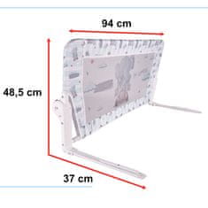 Ikonka Varnostna ograja za postel 90 cm slon