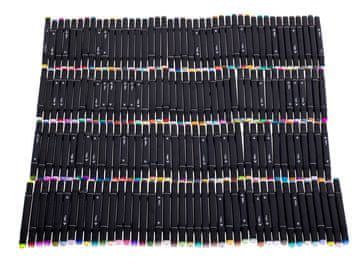 Ikonka Aga Obojestranski alkoholni flomastri v kovčku 168 kosov