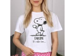 Snoopy Snoopy Arašidi Belo-roza dekliška pižama, pižama s kratkimi rokavi 10 lat 140 cm