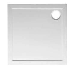 Bruckner ELSE Kvadratna Kad iz Litéga Mramora 90x90 cm - Eleganca in Funkcionalnost za Vašo Kopalnico