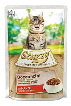 STUZZY Cat žepek za odrasle goveje koščke 85g