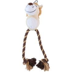 PET Toys plišasta vrv igrača za pse, opica/lev/slon/flamingo, 42 cm