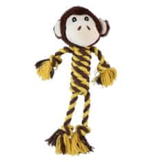 PET Toys plišasta vrv igrača za pse, opica/slon/žirafa/piščanec/krokodil, 35 cm