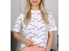 sarcia.eu Prijatelji Friends Belo-marelična dekliška pižama s kratkimi hlačami 9-10 lat 134/140 cm