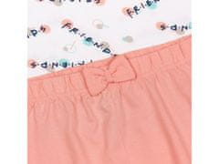 sarcia.eu Prijatelji Friends Belo-marelična dekliška pižama s kratkimi hlačami 9-10 lat 134/140 cm