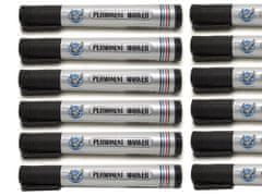 Verkgroup Črni permanentni 13cm marker za označevanje okrogel 2mm
