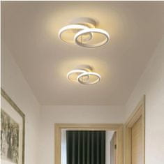 aptel Moderna stropna nadometna LED svetilka 20W bela 26cm krogi