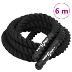 Vidaxl Bojna vrv črna 6 m 4,5 kg poliester