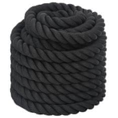 Vidaxl Bojna vrv črna 12 m 9 kg poliester