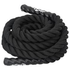 Vidaxl Bojna vrv črna 6 m 4,5 kg poliester