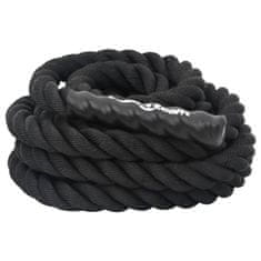 Vidaxl Bojna vrv črna 6 m 4,5 kg poliester