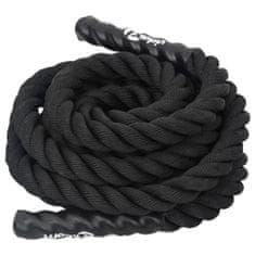Greatstore Bojna vrv črna 9 m 6,8 kg poliester