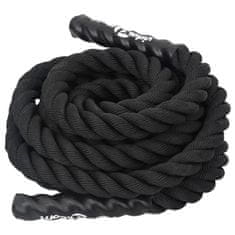 Vidaxl Bojna vrv črna 9 m 6,8 kg poliester