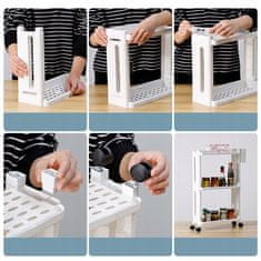 Korbi Prenosna Ožja Bela Večnamenska Omara na Kolesih