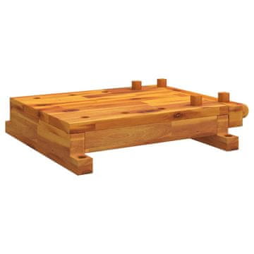 Vidaxl Delovna mizna plošča s primežem 52x44x9,5 cm trden akacijev les