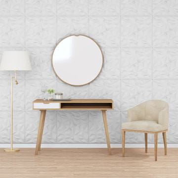 shumee vidaXL Stenski paneli 12 kosov beli 50x50 cm XPS 3 m² ametist