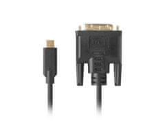 Lanberg USB-C(M)->DVI-D(24+1)(M) kabel 3m črn