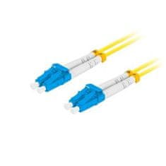 Lanberg optični povezovalni kabel SM LC/UPC-LC/UPC duplex 3m LSZH G657A1 premer 3mm, rumena barva
