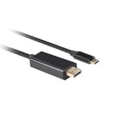 Lanberg Kabel USB-C(M)-&gt;DisplayPort(M) 1m 4K 60Hz črn